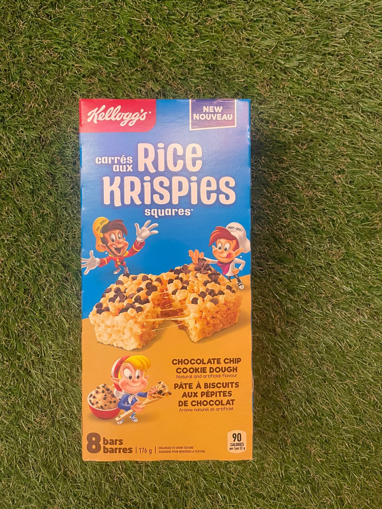 Carrés de Rice Krispies à la pâte à biscuits aux pépites de chocolat